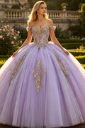 Ärmelloses Off-Shoulder-Ballkleid mit Applikationen, Rüschen, Stufenrock und Schleife, Schwarz Royalblau, Quinceañera-Kleid YQ1150